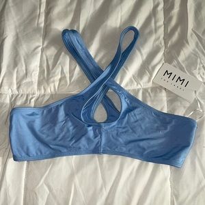 NWT MIMI The label Swim Blue Top Sz XS